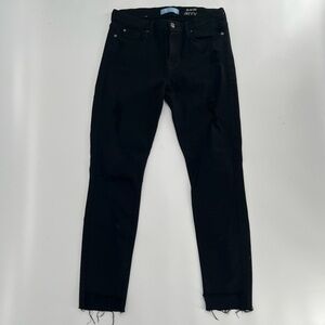 7 For All Mankind Black b(air) The Ankle Skinny Release Hem Jeans Size 28 Womens